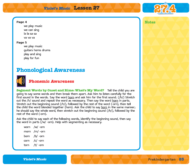 Preview of Sample Lesson 27.4 Phonemic Awareness